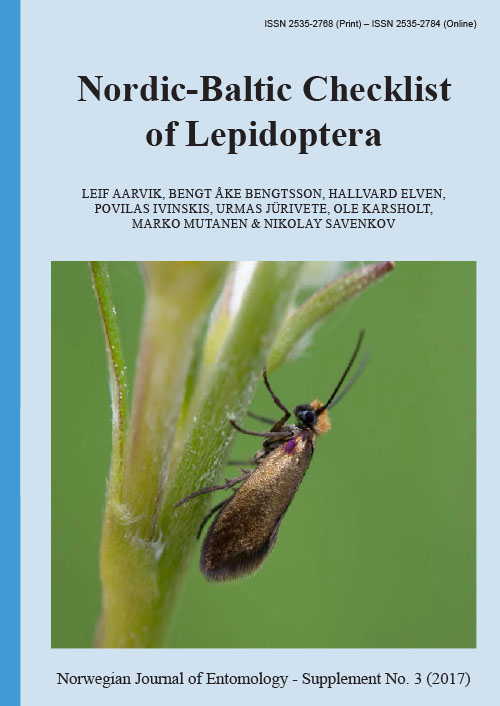 Nordic-Baltic checklist of Lepidoptera